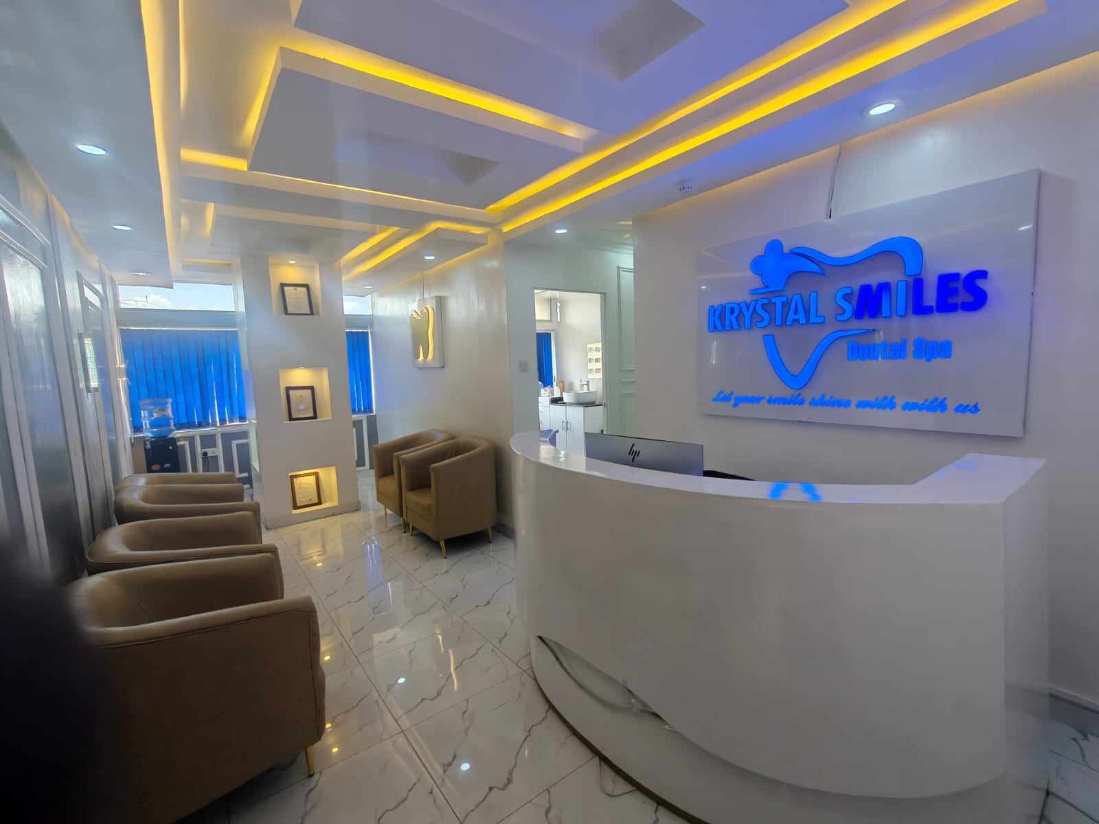 Patient receiving gentle orthodontic care at Krystal Smiles Dental Clinic