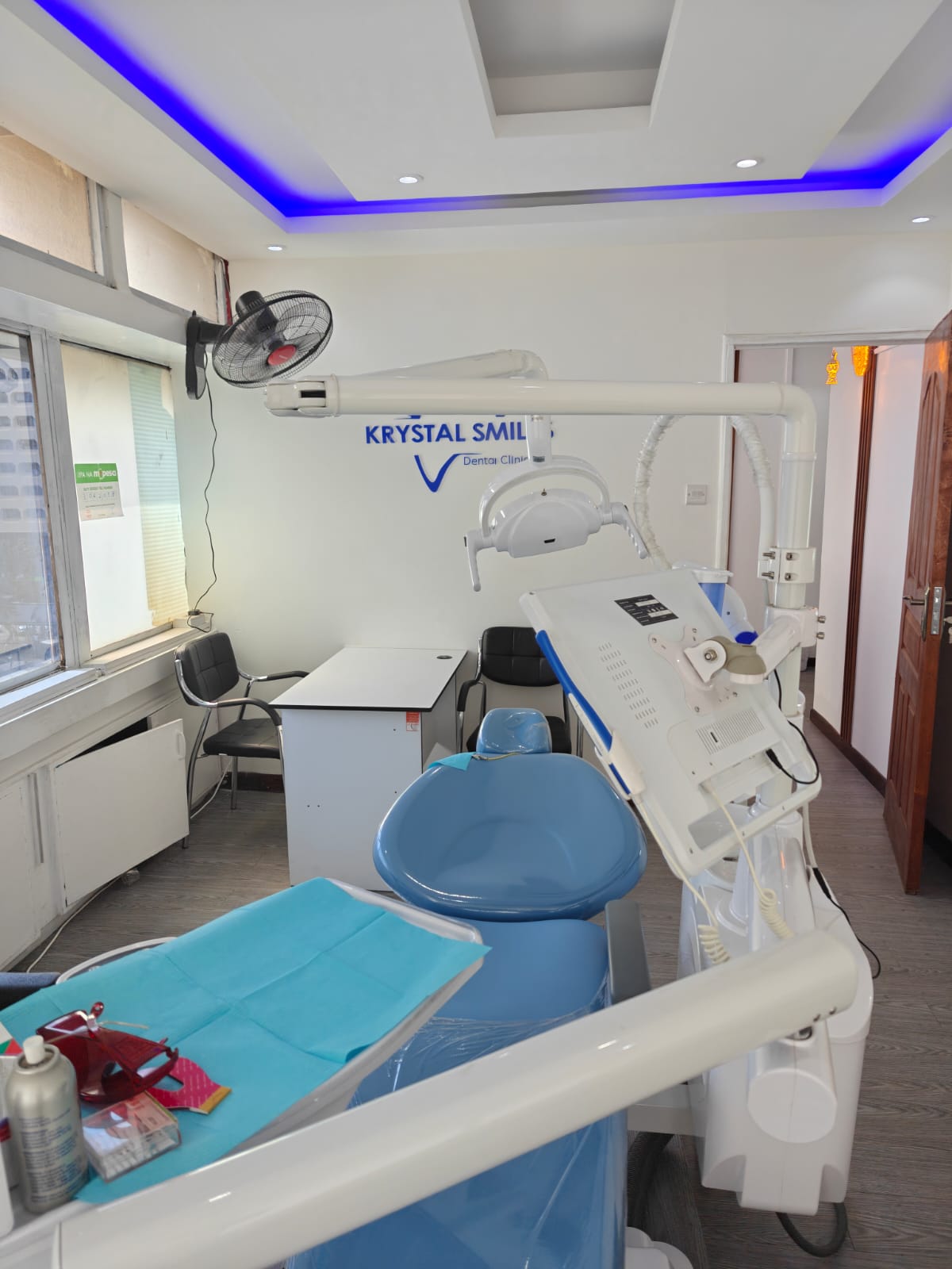Dental treatment chair and equipment at Krystal Smiles Dental Clinic